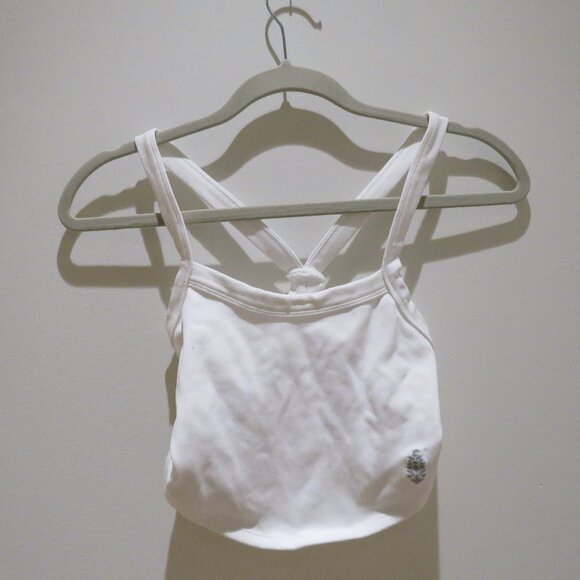 FREE PEOPLE MOVEMENT All Clear Solid Cami in White Ribbed Workout - Size XS / S - Picture 2 of 12